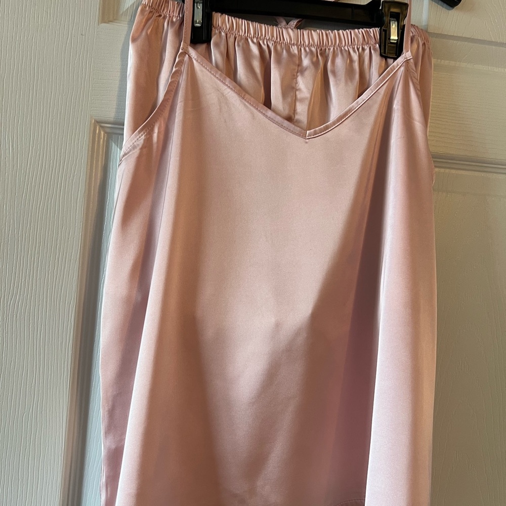 Elegant Pink Satin pajama set